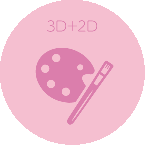 3D + 2D